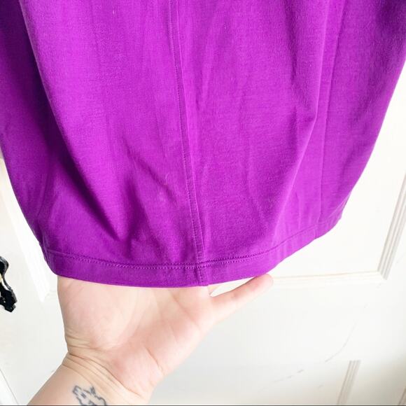 Athleta Seaside Fold Faux Wrap Tencel Skirt Athleisure Purple NWT XS Active - Picture 8 of 9